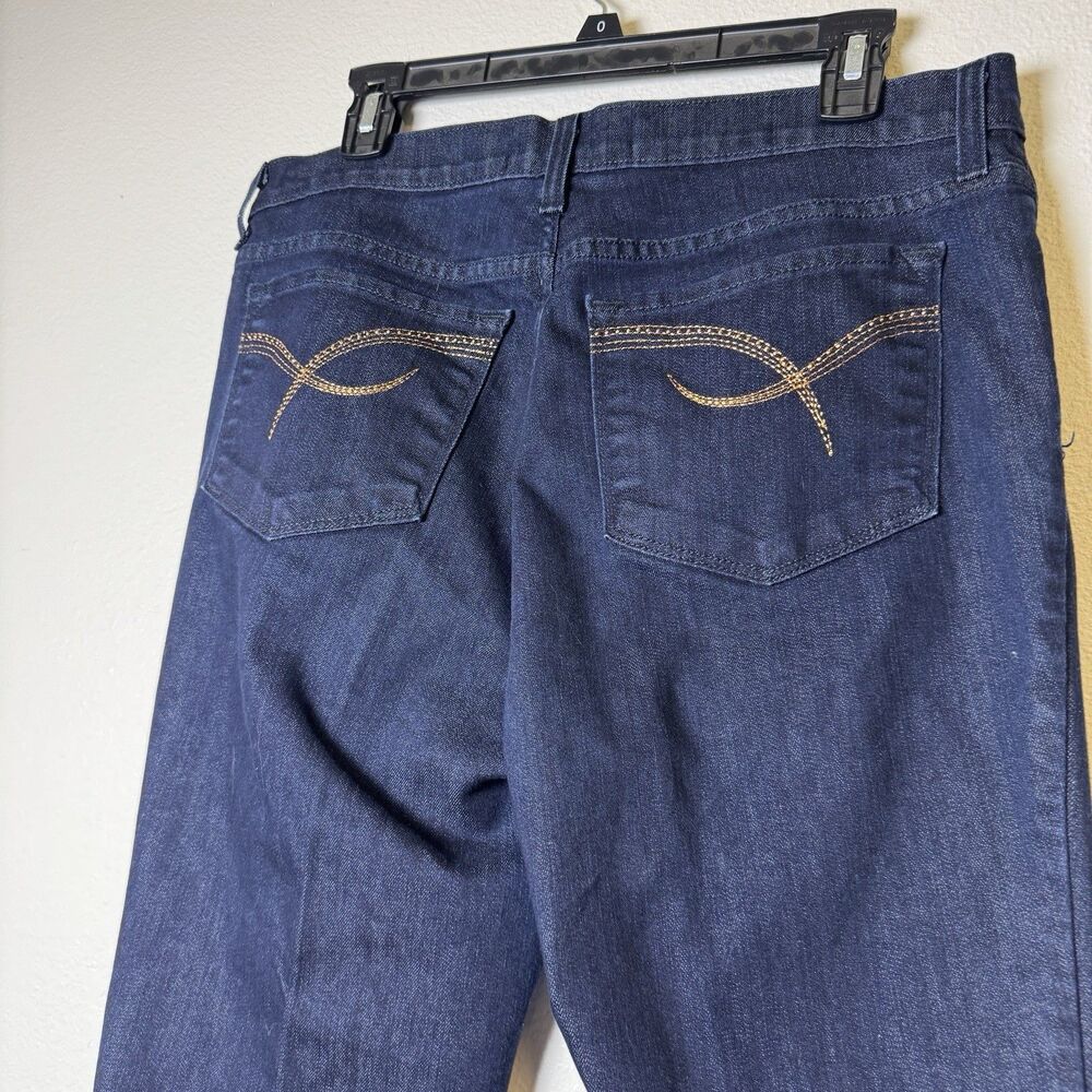 NYDJ Barbara Bootcut Jeans 12P Dark Wash Embroidered Pocket P9131190 - Picture 4 of 11